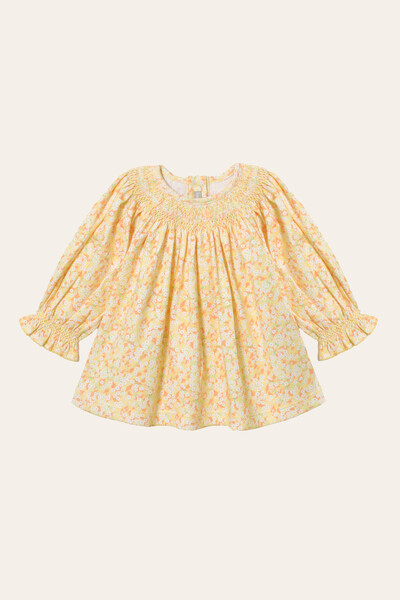 Foto Vestido Smock Floral Pima Amarelo