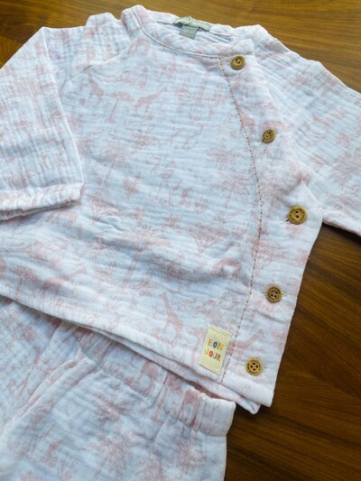 Foto Conjunto Gaze Toile Du Jouy Rosa