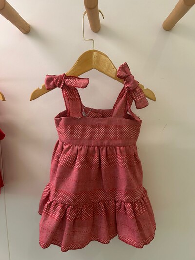 Foto Vestido Tina Listra Vermelho