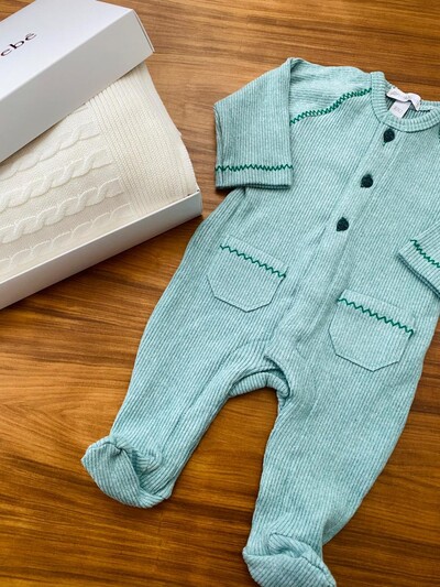 FotoMacacão Canelado Raglan Verde