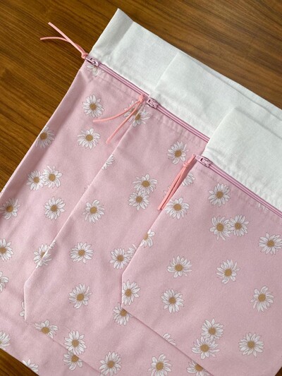 Foto Kit Saquinho Estampa Daisy Rosa