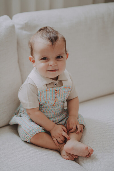 Foto Jardineira Jordan Maquineta Colorido