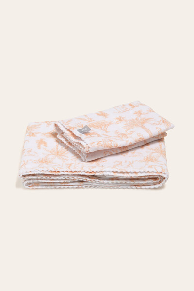 Foto Kit fralda estampa toile du jouy Mostarda