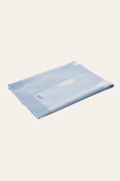 Foto Manta Nuvem Colo Azul Bebê