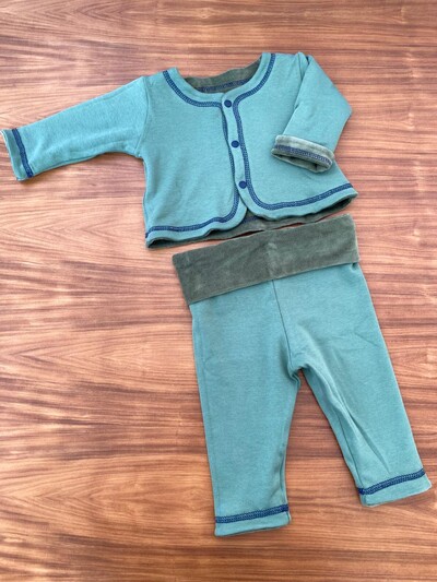 FotoConjunto Dupla Face Plush Verde