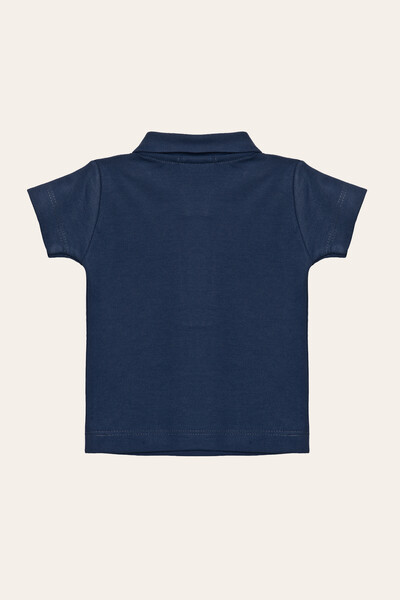 FotoCamiseta Polo Piquet Manga Curta Azul Marinho