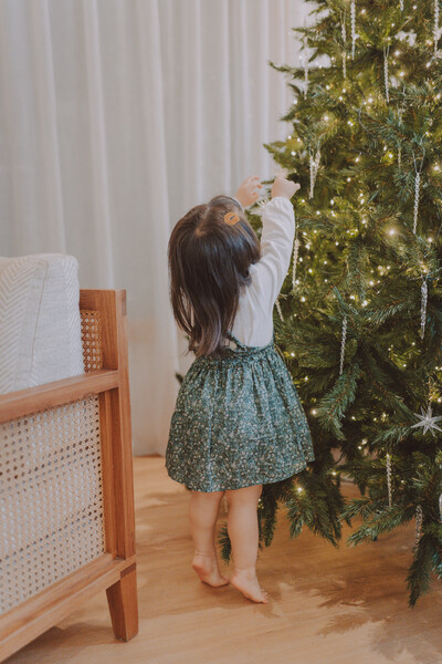 Foto Salopete Floral Miúdo Verde