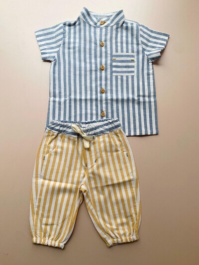 Foto Camisa Lucas Listrinha Azul Jeans