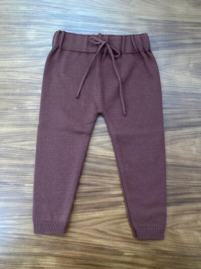 Foto Calça Jogger Tricot Avelã