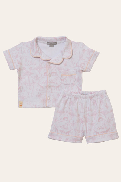Foto Pijama Toile du Jouy Algodão Egípcio Rosa