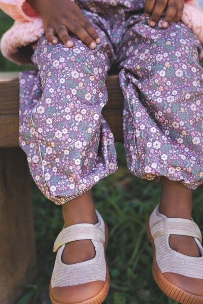 Foto Calça Veludinho Floral Dream Colorido com Vinho