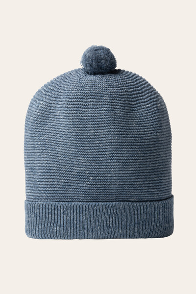 Foto Gorro Pompom Azul Jeans