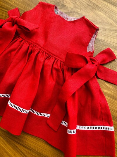 Foto Vestido Alice Linho Vermelho