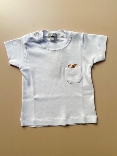 Foto Camiseta Bolsinho Algodão Egípcio Branco