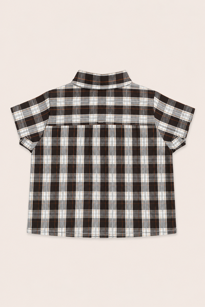 Foto Camisa Lucas Xadrez Marrom