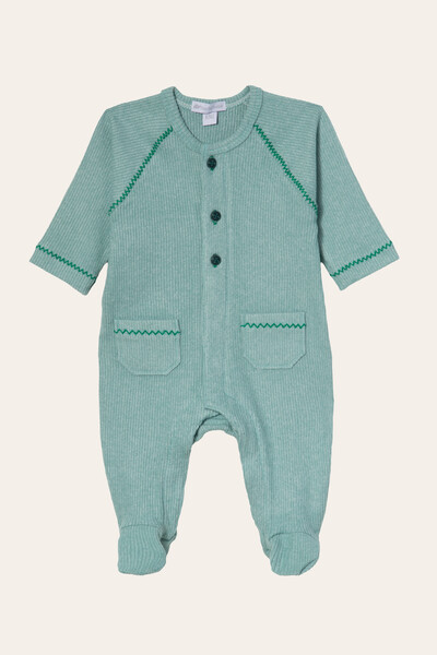 Foto Macacão Canelado Raglan Verde