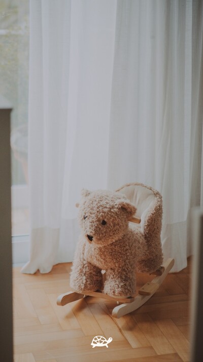 Foto Urso de Balanço Musical Bege