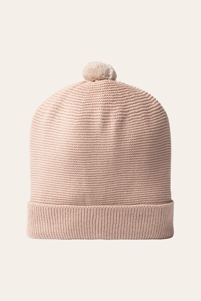 Foto Gorro Pompom Salmão Light