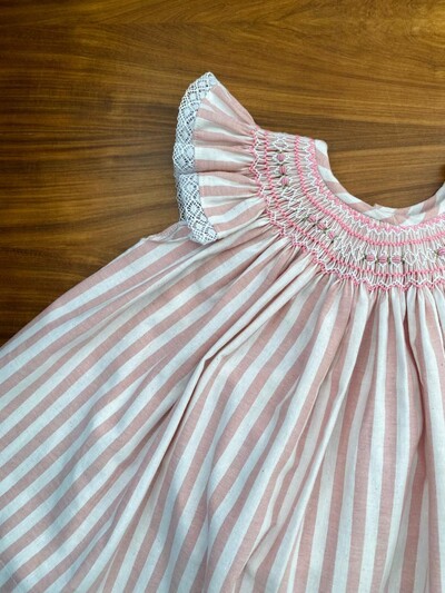 FotoVestido Isabel Listrado Rosa