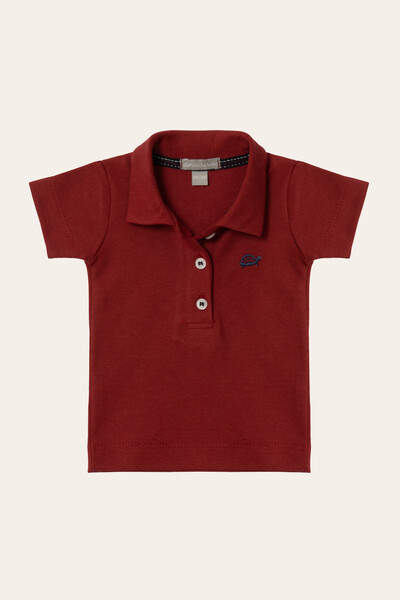 Foto Camiseta Polo Piquet Manga Curta Vinho