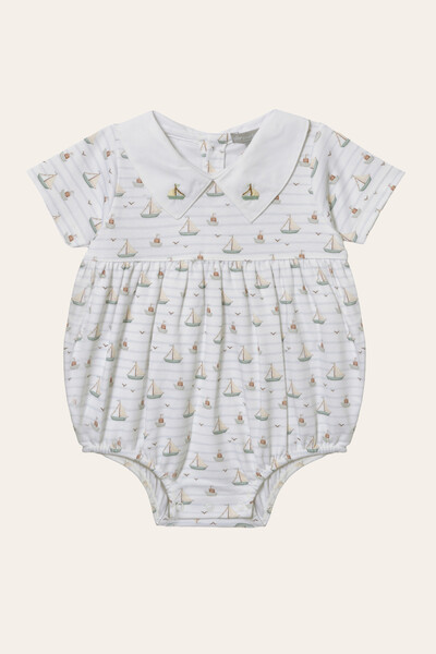 Foto Macacão Curto Barquinho Pima Colorido