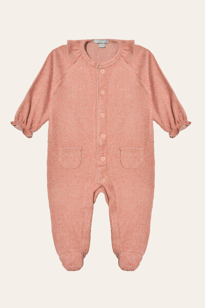 Foto Macacão Canelado Babadinho Terracota