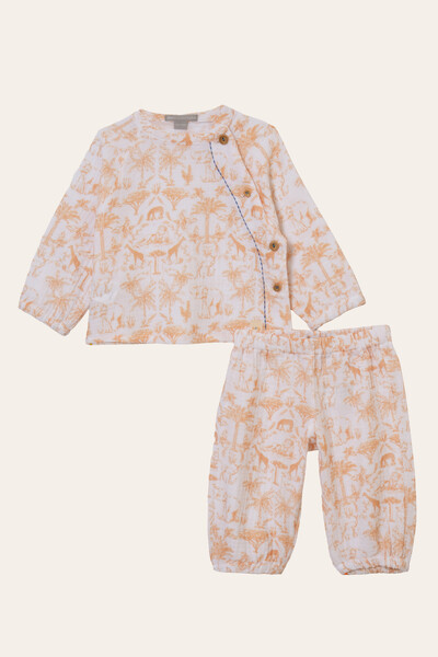 Foto Conjunto Gaze Toile Du Jouy Mostarda
