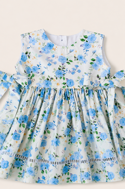 Foto Vestido Alice Rosas Azul