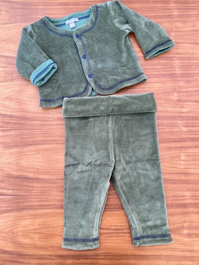 Foto Conjunto Dupla Face Plush Verde