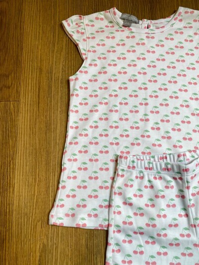 FotoPijama Curto Cereja Pima Vermelho