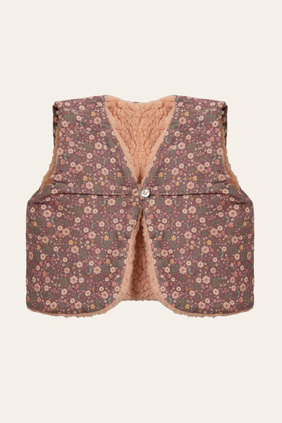 FotoColete Veludinho Floral Dream Colorido com Vinho