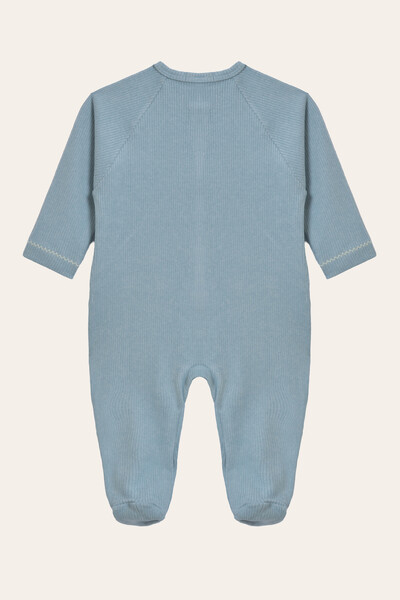 FotoMacacão Canelado Raglan Azul Bebê