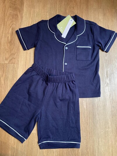 Foto Pijama Curto Pima Azul Marinho