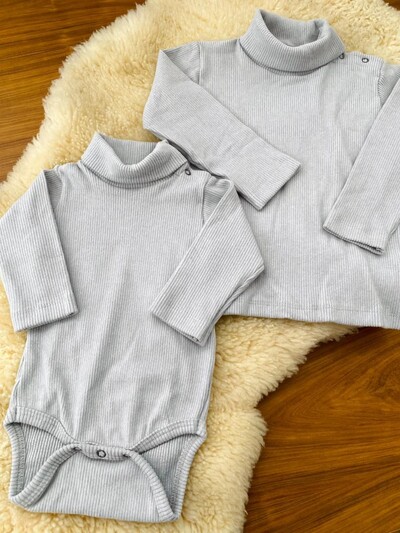 FotoBody Canelado Gola Alta Cinza