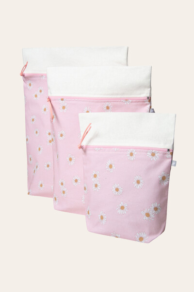 Foto Kit Saquinho Estampa Daisy Rosa