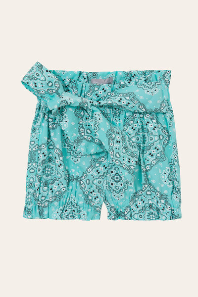 Foto Shorts Laço Bandana Azul Acqua