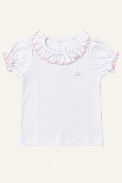Foto Camiseta Frufru Algodão Egípcio Rosa Claro