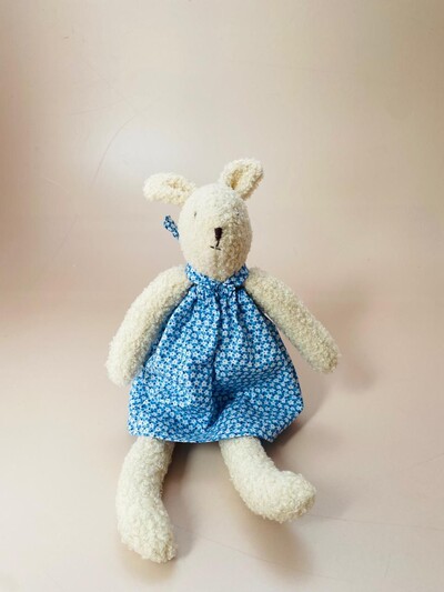 Foto Ursa Fofinha Vestido Floral Azul