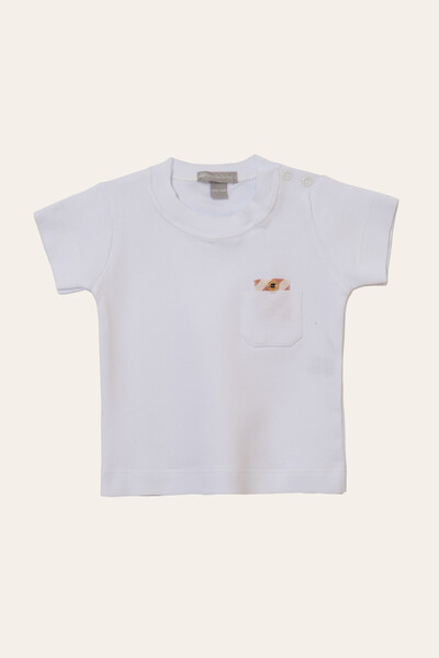 Foto Camiseta Bolsinho Algodão Egípcio Branco
