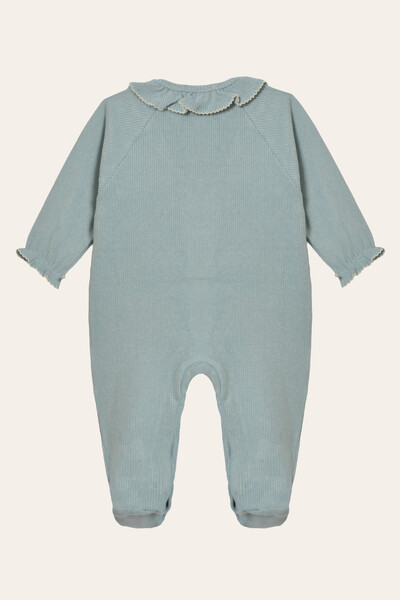 FotoMacacão Canelado Babadinho Azul Bebê