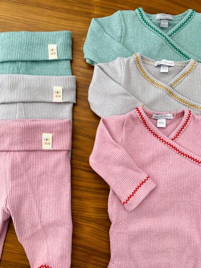 FotoConjunto Kimono Canelado Rose