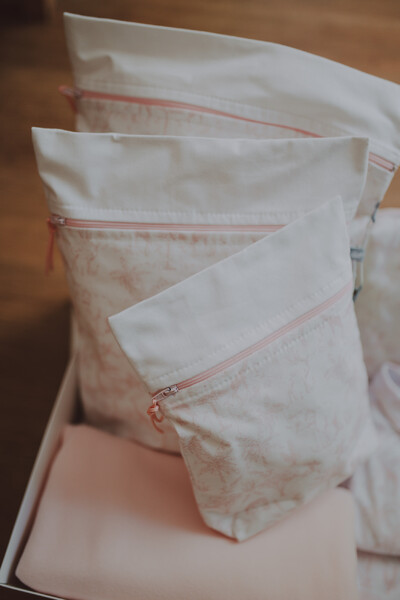 Foto Kit Saquinho Toile du Jouy Rosa