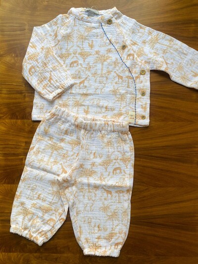 FotoConjunto Gaze Toile Du Jouy Mostarda