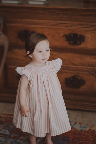 Foto Vestido Isabel Listrado Rosa