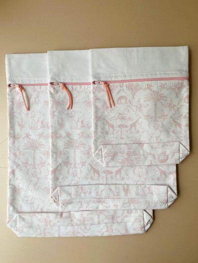 Foto Kit Saquinho Toile du Jouy Rosa