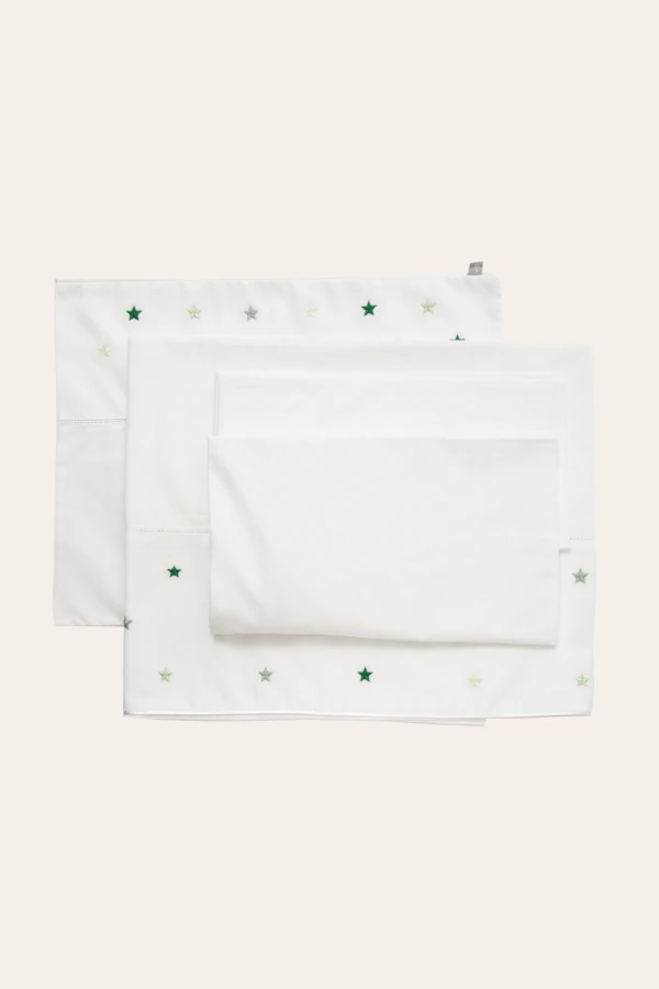Conjunto Lençol Berço Estrela Salpicado Padrão 59