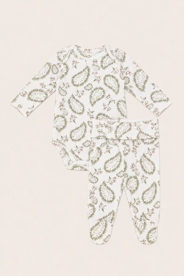 Conjunto Paisley Algodão Egípicio Colorido