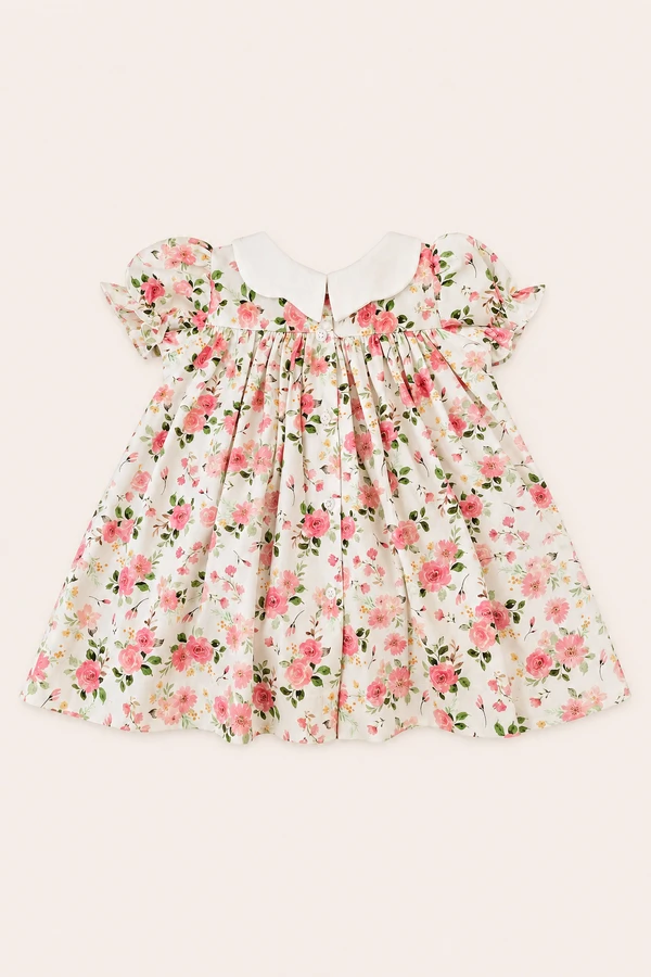 Vestido Carola Jardim Rosa