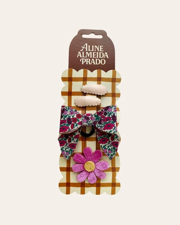 Kit Fivelas Liberty Margarida Tons de Rosa