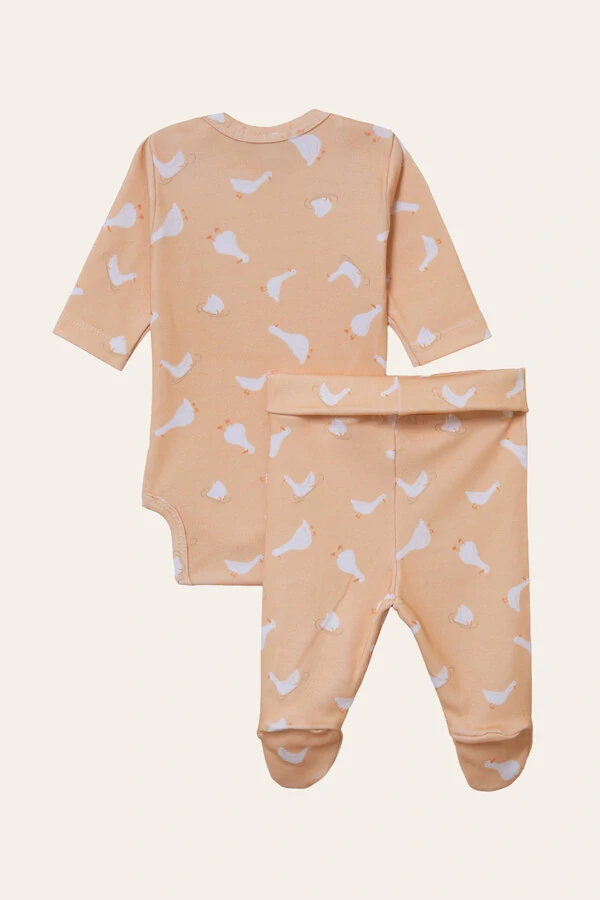 Conjunto Patinhos Algodão Egípcio Amarelo